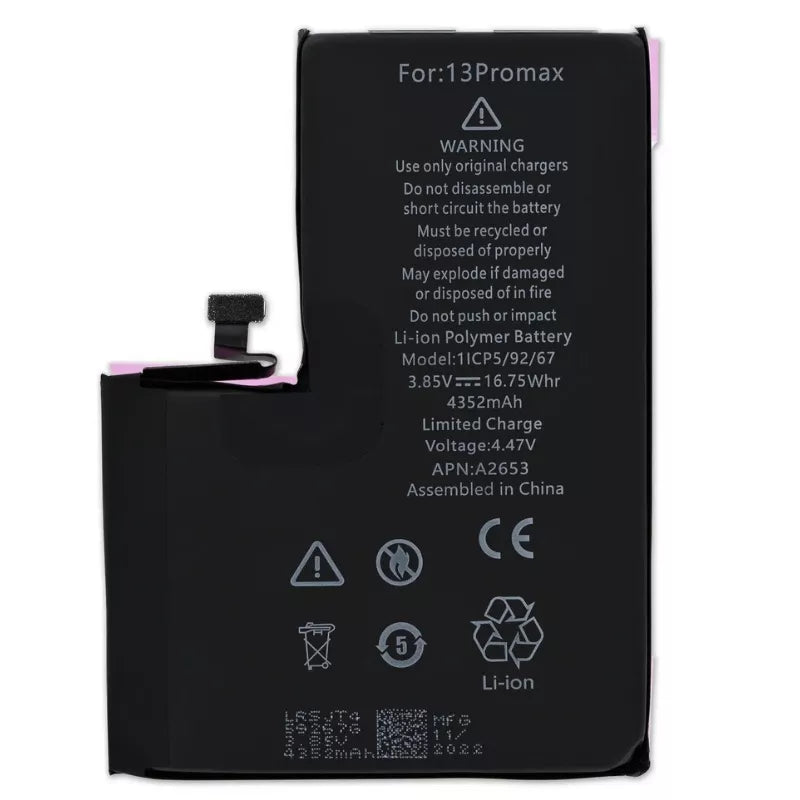 Batterie de qualité supérieure (puce TI) iPhone 13 Pro Max sans message d'erreur