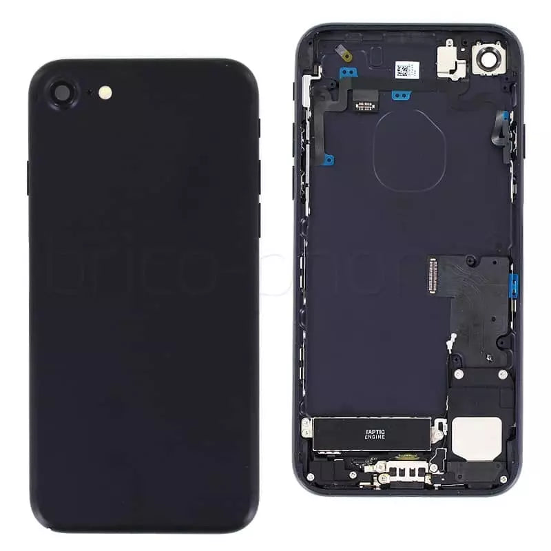 Chassis et face arrière complète avec nappes iPhone 7 noir