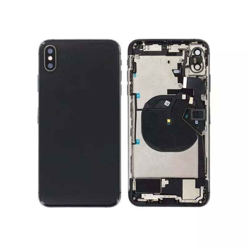 Chassis et face arrière complète avec nappes iPhone XS Max noir