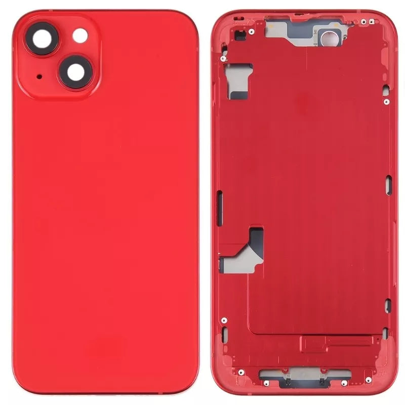 Chassis central avec face arrière et nappe flex on/off et volume ORI iPhone 14 Plus rouge