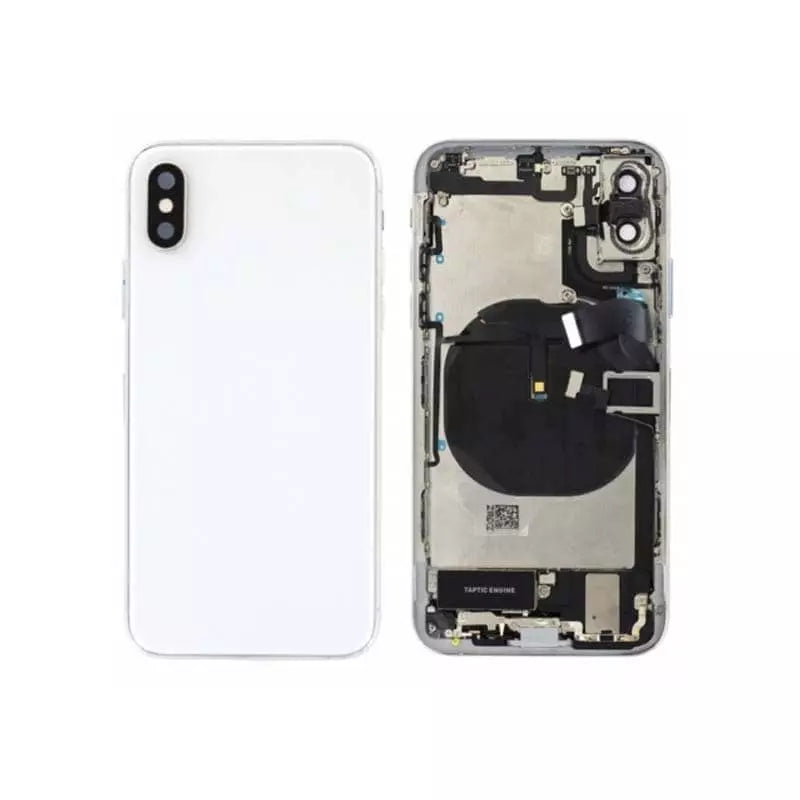 Chassis et face arrière complète avec nappe iPhone X blanc