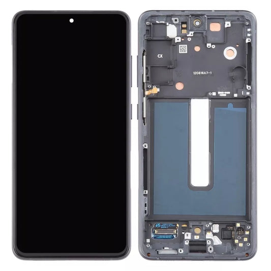 Ecran lcd OLED avec vitre tactile Samsung G990B Galaxy S21 Fe avec chassis noir