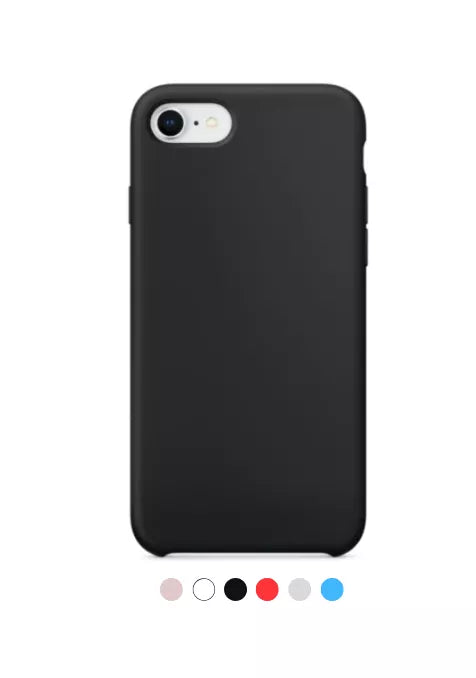 Housse-coque silicone rigide iPhone SE 2022/iPhone SE 2020/iPhone 8/iPhone 7 (Boite/blister) noir